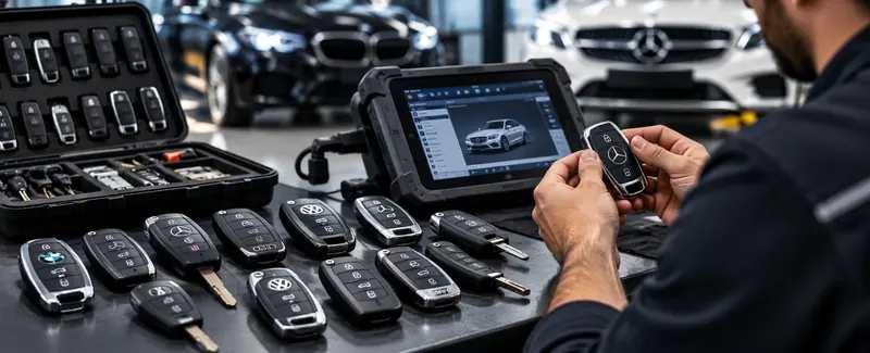 Double de clé de voiture toutes marques : clés à télécommande et outil de programmation